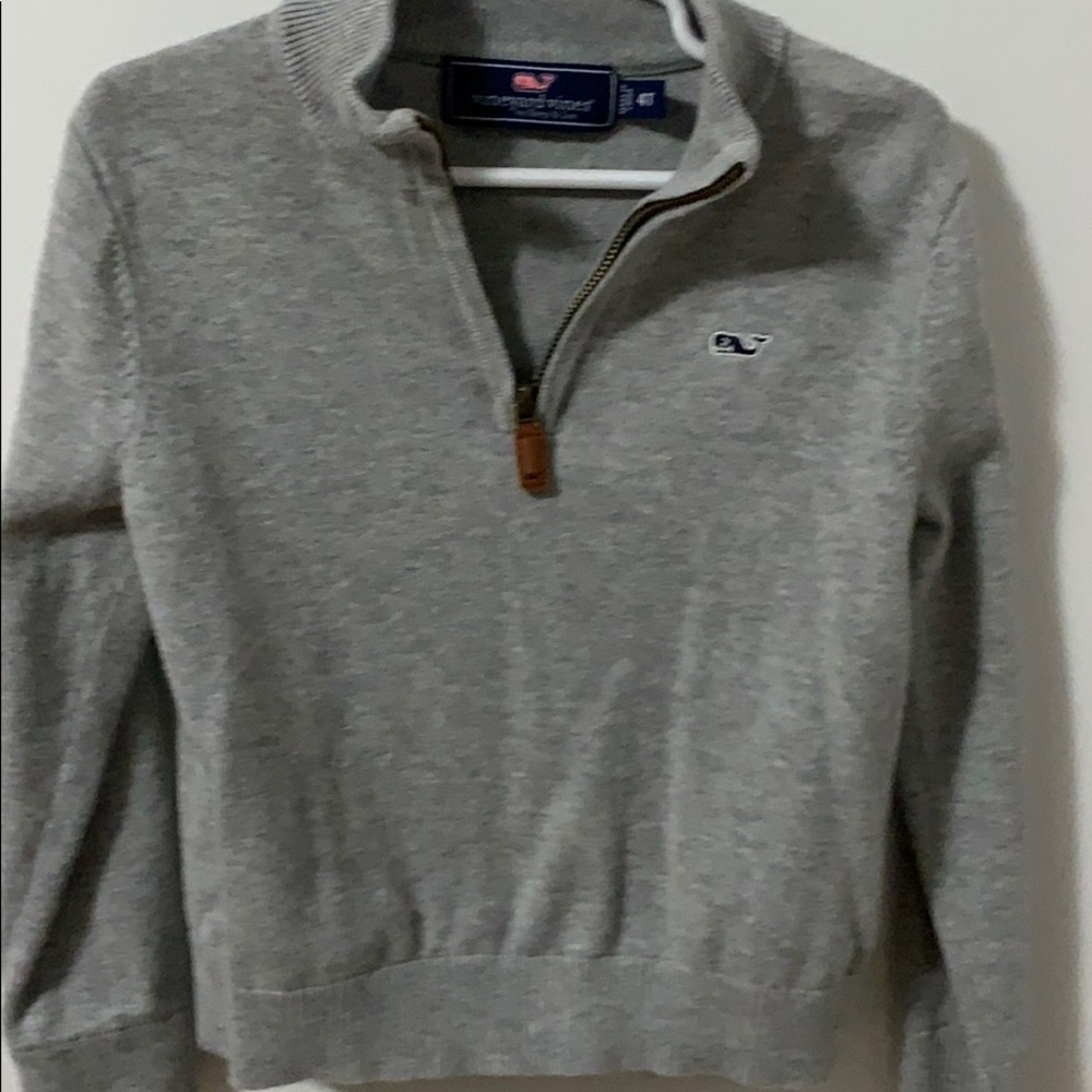 Zip up cotton sweater
